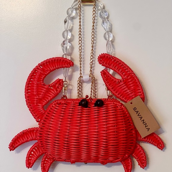 Savannah Handbags - Savannah Red Crab Woven Bag